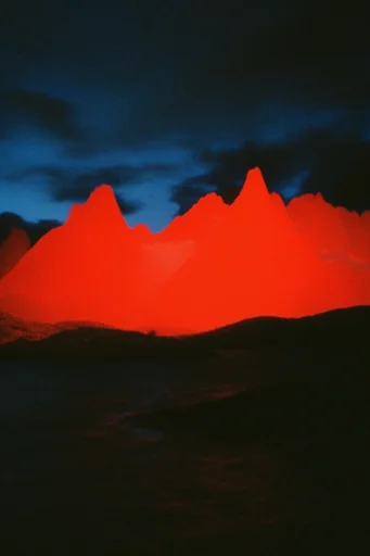 Crimson Noir Nocturne style reference image — analog film grain