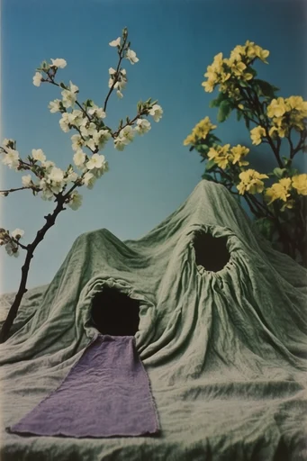 Surreal Retro Collage style reference image — surrealist photomontage