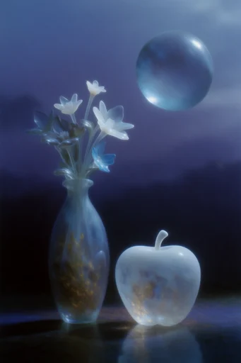 Luminous Twilight Etherealism style reference image — bioluminescent glow
