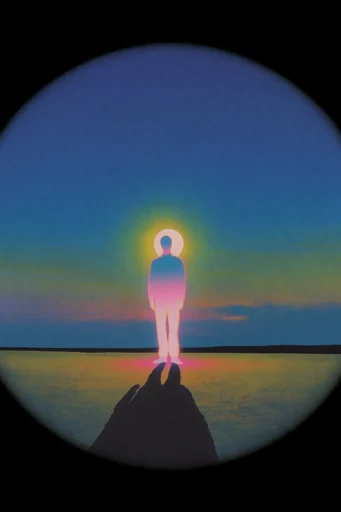 Surreal Retro-Futurist Pastoral moodboard — generate AI images in this style