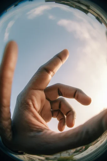 Dynamic Fisheye Perspective style reference image — forced foreshortening