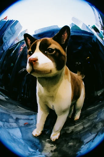Hyper-Perspective Urban Pop style AI image example 3