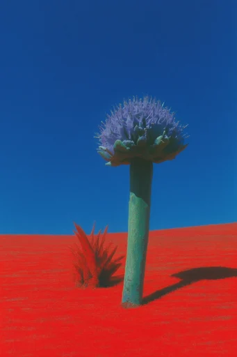 Vivid Liminal Surrealism style reference image — vivid primary palette