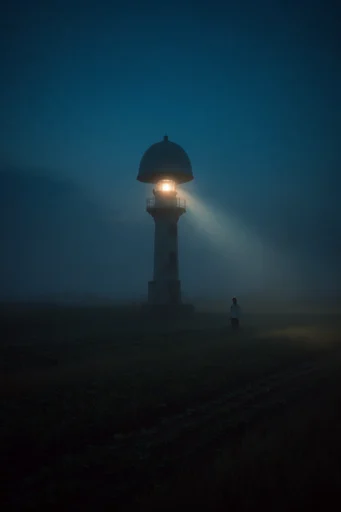 Luminous Twilight Surrealism style reference image — cinematic atmospheric fog