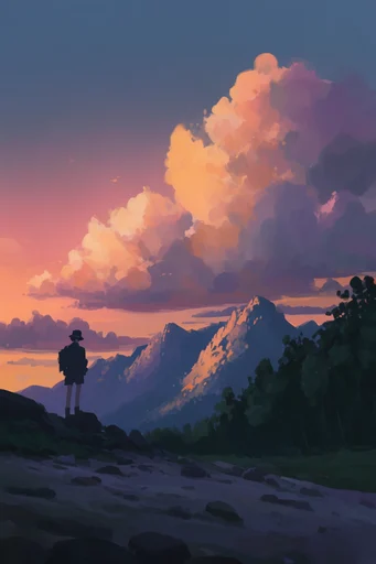 Luminous Twilight Nostalgia style reference image — painterly digital art