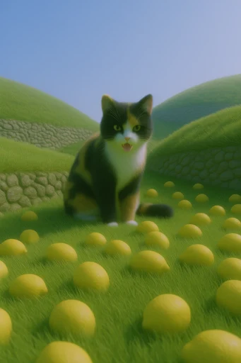Plush Verdant Surrealism style reference image — bright clean daylight