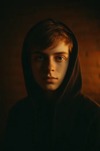 Cinematic Amber Noir moodboard — generate AI images in this style