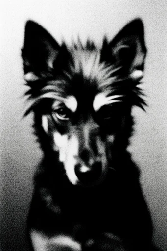 Gritty Monochrome Analog style reference image — minimalist noir silhouette