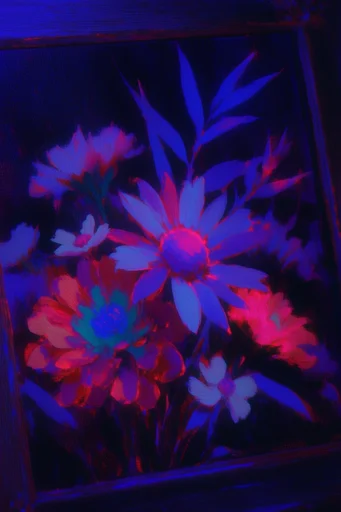 Neon Noir Tactile style reference image — synthwave atmospheric lighting