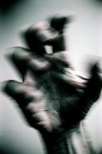 Kinetic Liminal Ghost style reference image — heavy analog film grain
