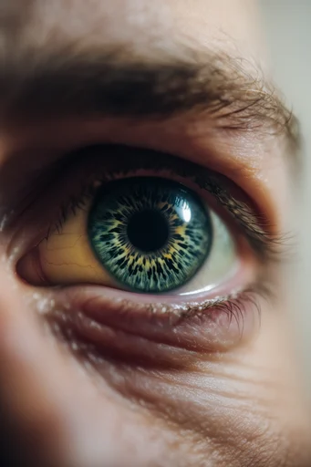 Luminous Ocular Macro style reference image — extreme macro photography
