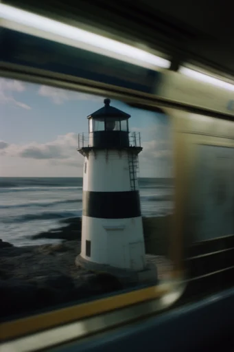 Cinematic Transit Melancholy style reference image — analog film grain