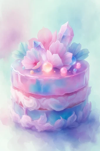 Ethereal Luminescent Fantasy style reference image — iridescent watercolor gradients