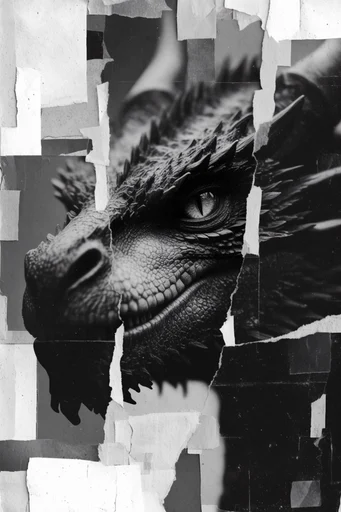 Raw Analog Collage style reference image — analog zine aesthetic