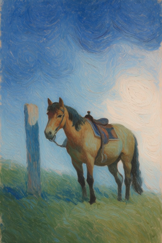 Luminous Pastoral Impressionism style AI image example 3