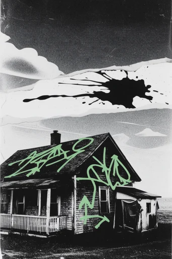 Disruptive Analog Grunge style AI image example 4