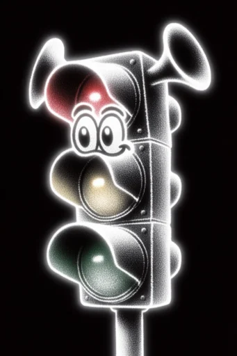 Spectral Stippled Noir style reference image — spectral bloom