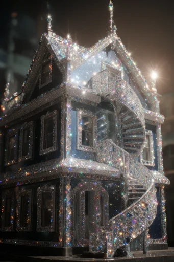 Prismatic Celestial Glamour style reference image — ethereal stardust particles