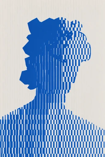 Cobalt Graphic Op-Print moodboard — generate AI images in this style