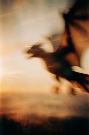 Ethereal Amber Haze style reference image — vintage film grain