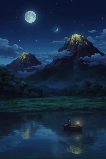 Luminous Twilight Fantasy style reference image — painterly anime style