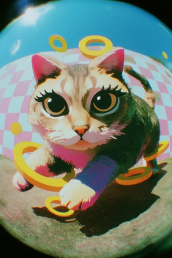 Dynamic Fisheye Surrealism style reference image — low angle dynamic composition