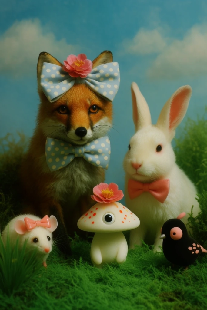 Hyper-Glossy Surrealist Pop style AI image example 3