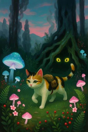 Luminous Mystical Narrative style reference image — vibrant mystical color palette