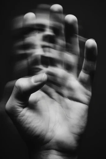 Fractured Monochrome Surrealism style reference image — fractured identity