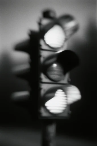 Spectral Monochrome Noir style reference image — heavy analog film grain