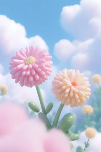 Tactile Whimsical Craft style reference image — fuzzy flocked surfaces