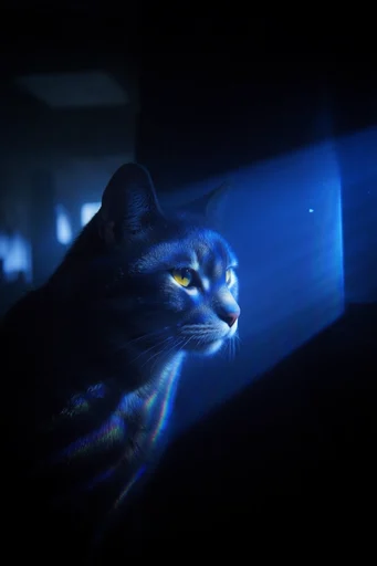 Nocturnal Cyan Surrealism style reference image — high contrast composition