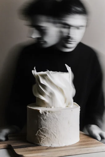 Kinetic Spectral Noir style reference image — ghostly double exposure