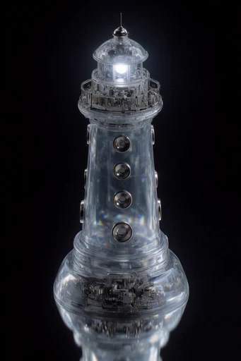 Prismatic Crystalline Refraction style reference image — biomechanical crystalline geometry