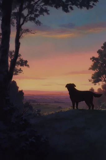 Luminous Twilight Nostalgia style reference image — textured brushstrokes