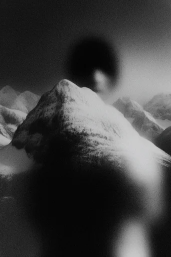 Ethereal Noir Granulation style reference image — low-key noir