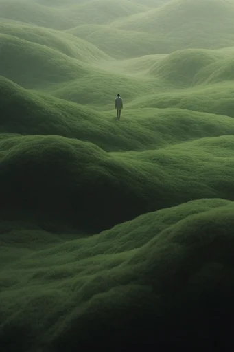 Surreal Verdant Minimalism moodboard — generate AI images in this style