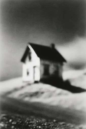 Ethereal Monochrome Noir style AI image example 4