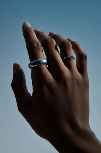 Minimalist Azure Futurism style reference image — dramatic chiaroscuro