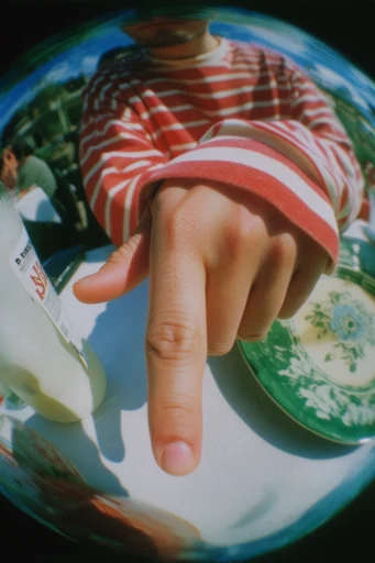 Vintage Fisheye Nostalgia style reference image — extreme low angle shot