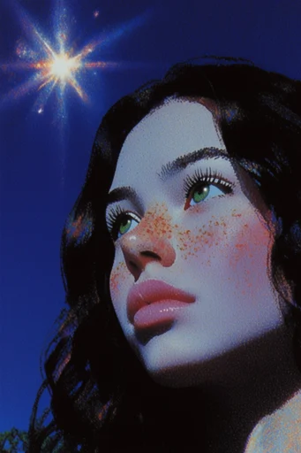 Nocturnal Retro Surrealism style reference image — chromatic aberration