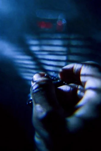 Luminous Cobalt Cyber-Noir style reference image — high-contrast chiaroscuro