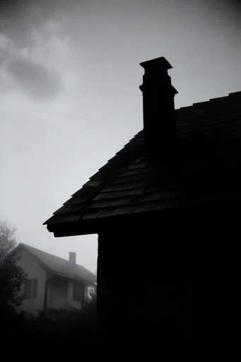 Gritty Monochrome Noir style reference image — grungy industrial aesthetic