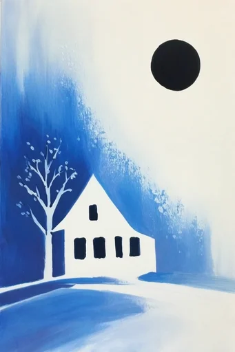 Minimalist Whimsical Ink style reference image — negative space composition
