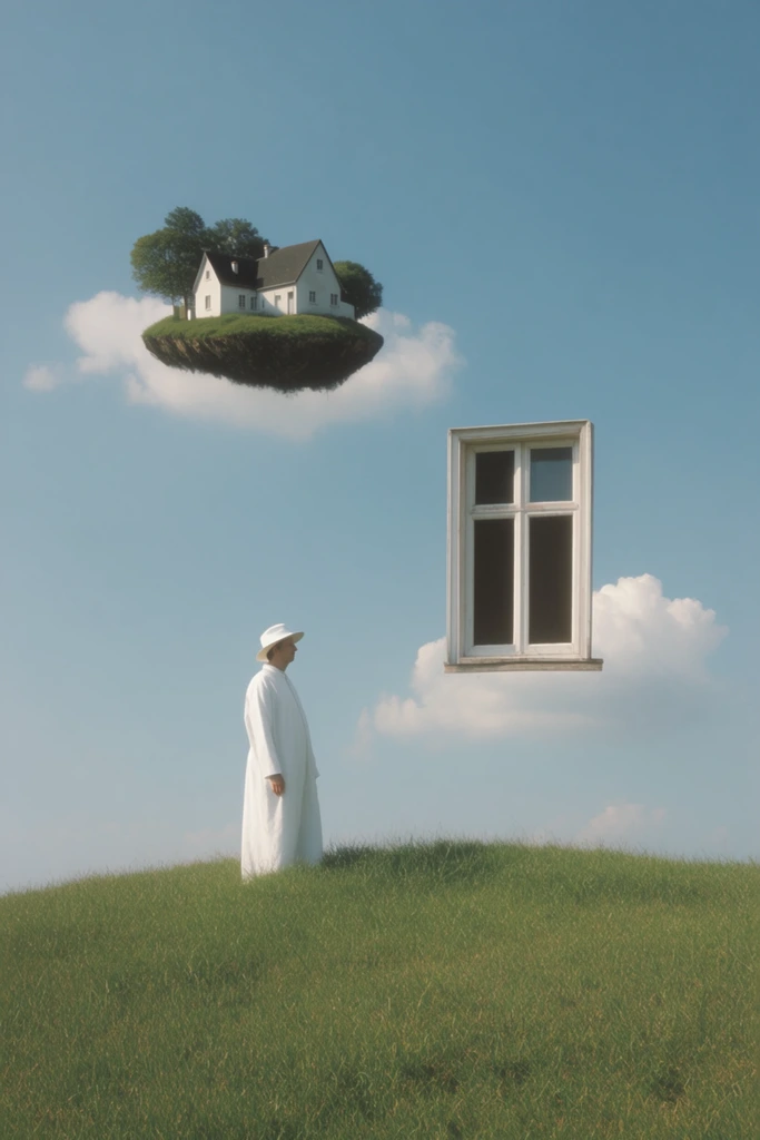 Surrealist Liminal Pastoralism style AI image example 2
