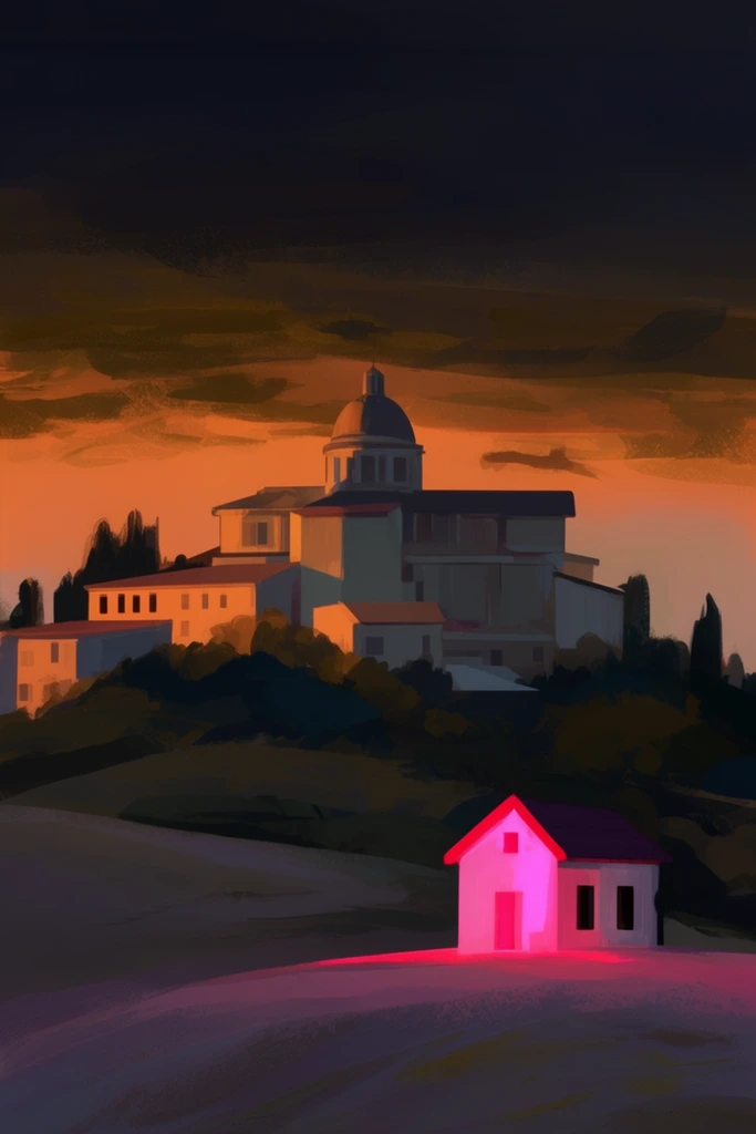 Cinematic Nocturnal Noir style AI image example 2