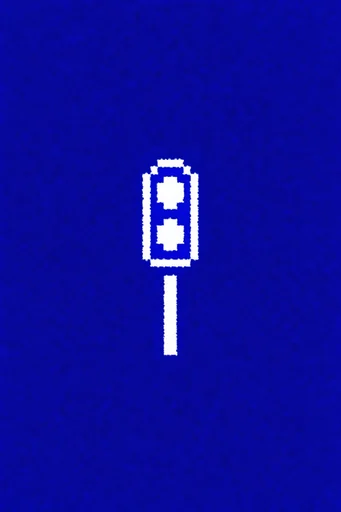 Minimalist Cobalt Pixelism style reference image — cobalt blue and white