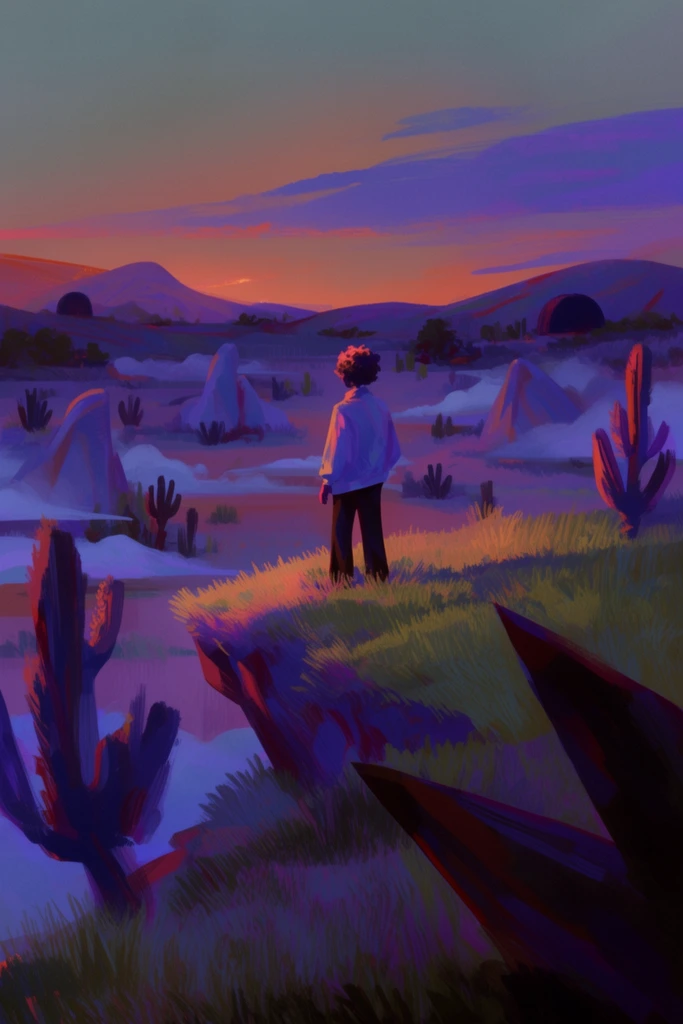 Neon Frontier Surrealism style AI image example 1