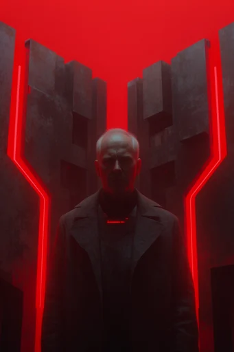 Crimson Monolith Minimalism style reference image — surreal geometric forms
