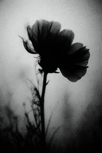 Gritty Liminal Noir style reference image — blurred silhouette